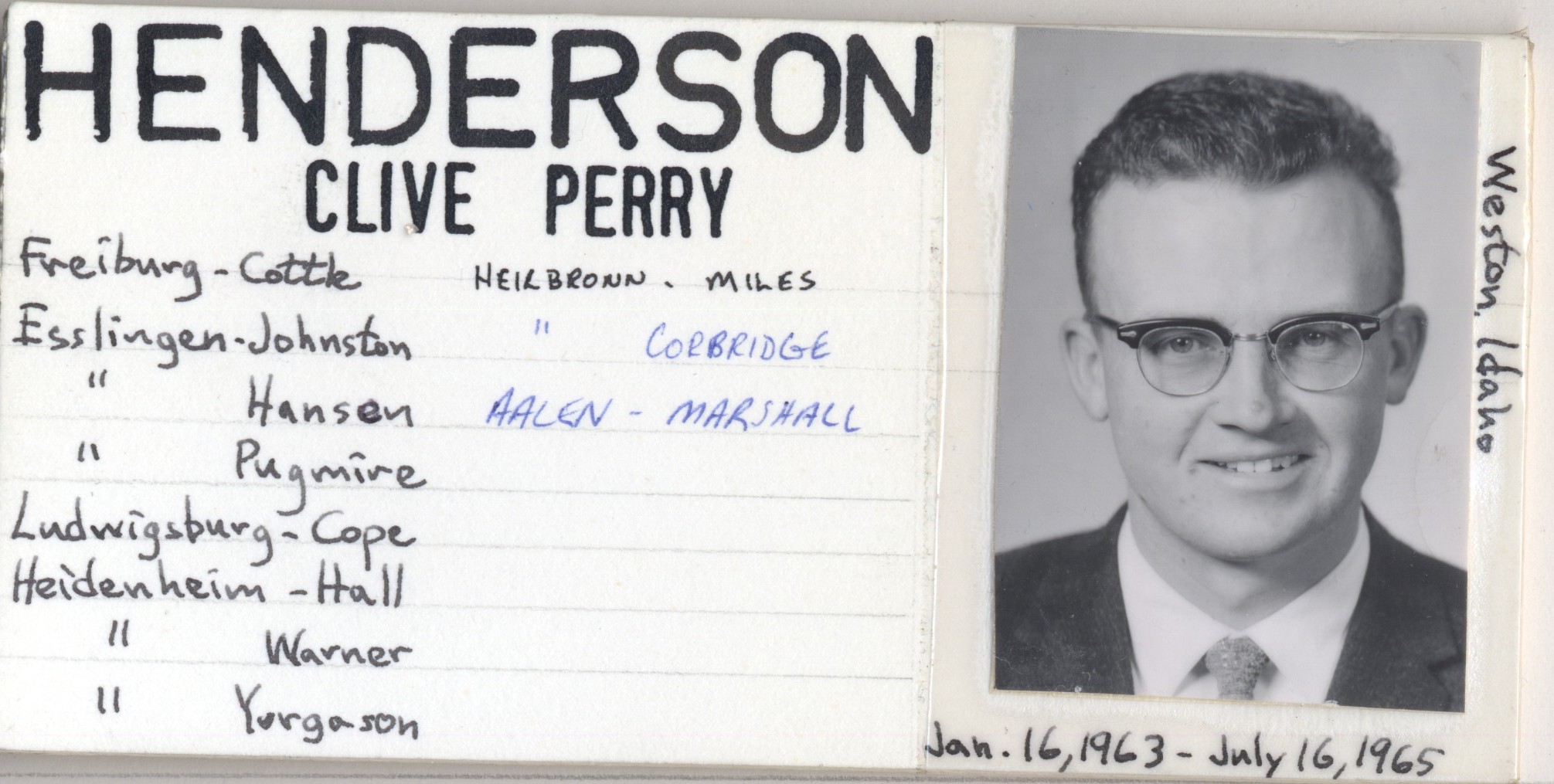 Henderson, Clive Perry